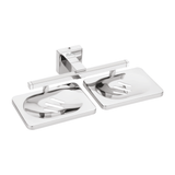 Square Stainless Steel Double Soap Dish