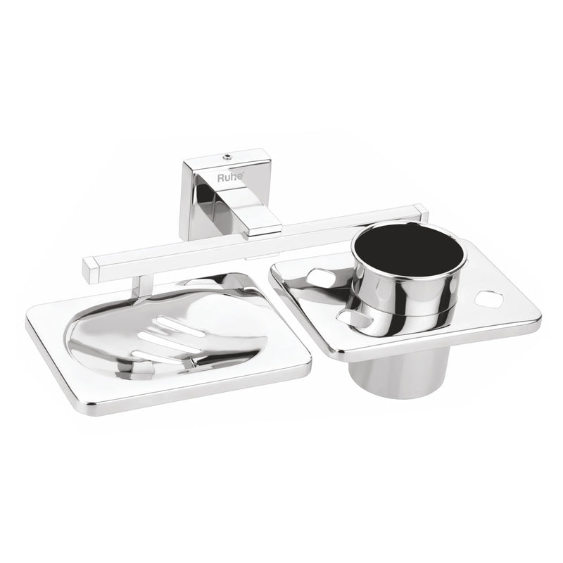 Square Soap Dish With Tumbler Holder