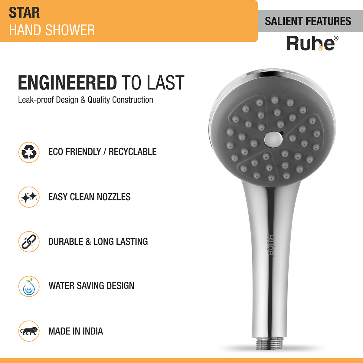 Star Hand Shower (Only Showerhead) - by Ruhe