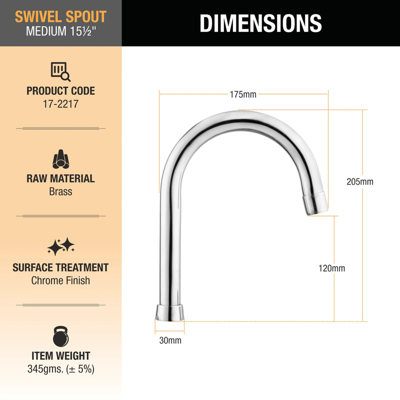 Swivel Spout Medium (15 1/2 Inches) - by Ruhe
