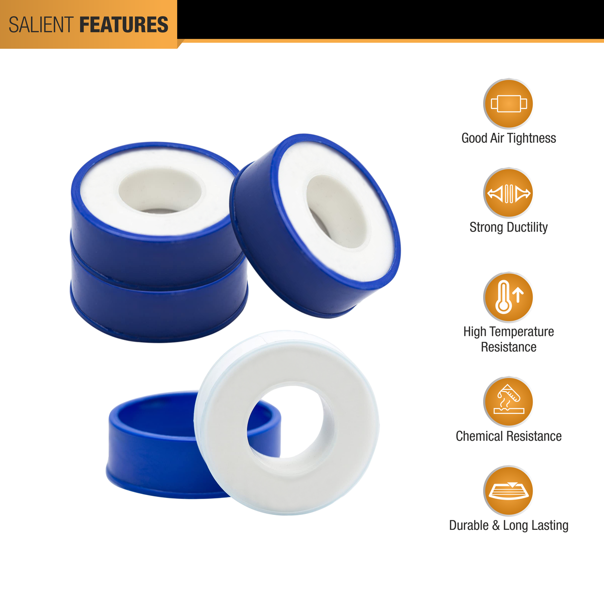 Thread Seal PTFE Tape (Pack of 10) - by Ruhe