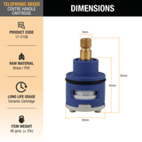Telephonic Mixer Centre Handle Cartridge (Pack of 2) sizes