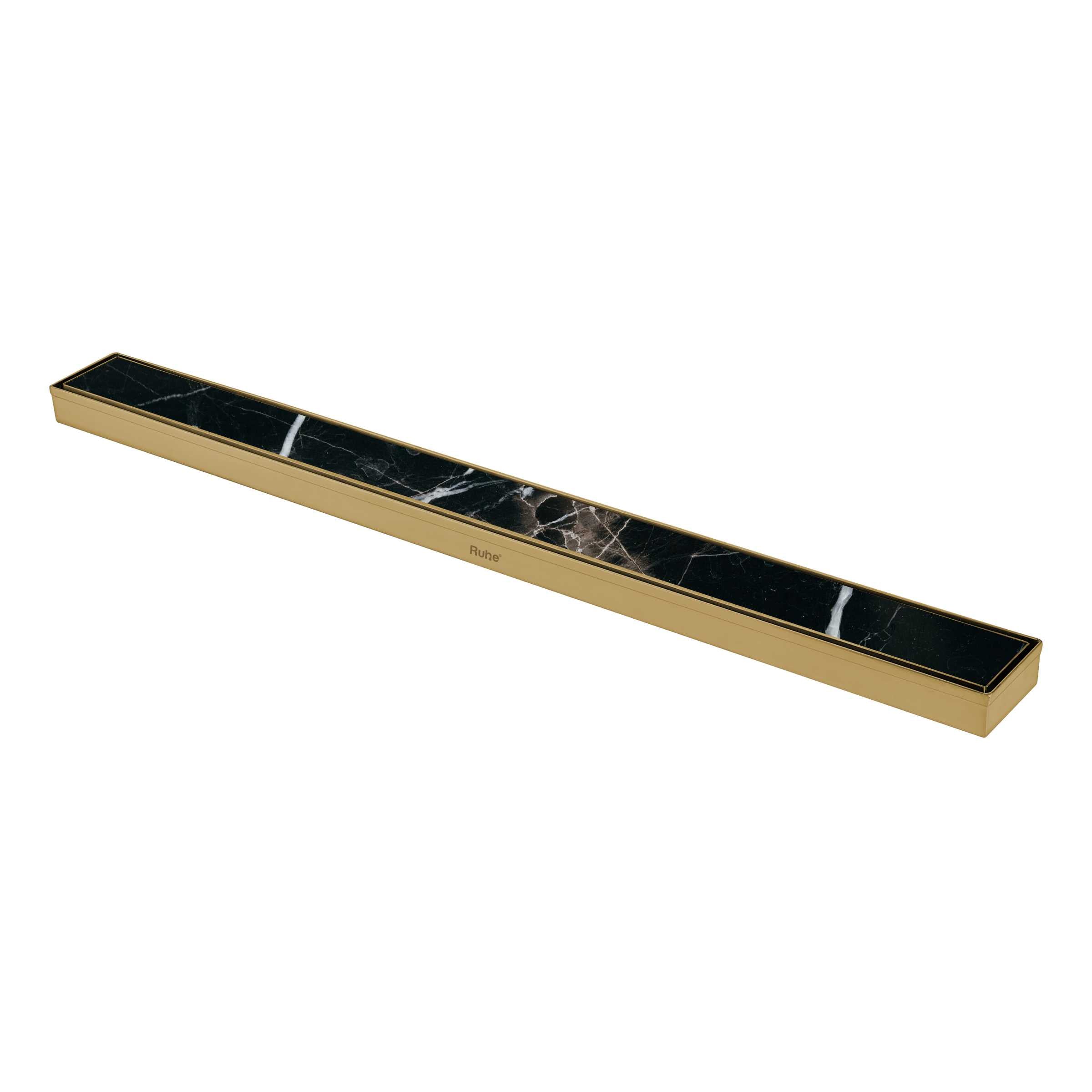 Tile Insert Shower Drain Channel (36 x 2 Inches) YELLOW GOLD