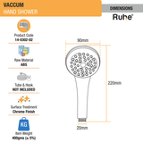 Vaccum Hand Shower (Only Showerhead) dimensions and size