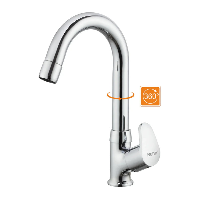 Vela Deck-mount Kitchen Sink Tap with Small Swivel Spout (12") - by Ruhe