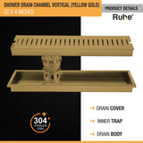 Vertical Shower Drain Channel (32 x 4 Inches) YELLOW GOLD product details